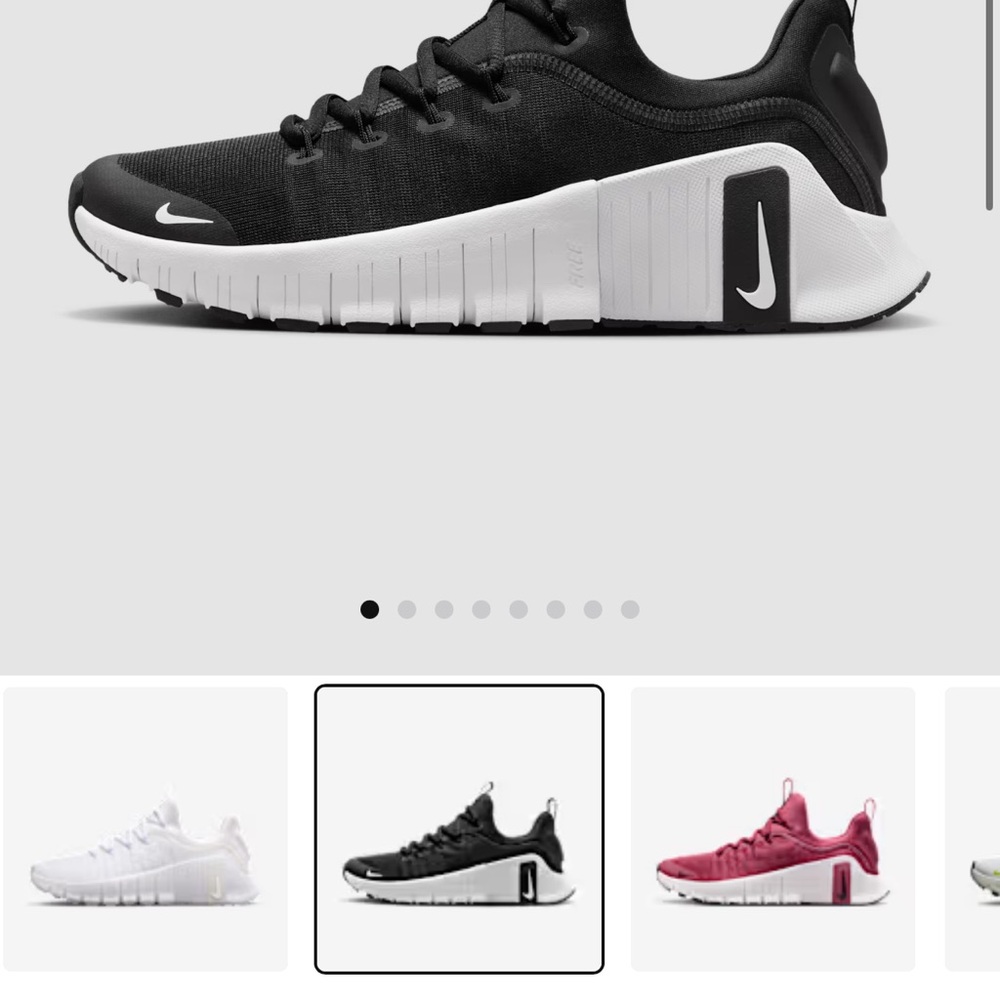Nike Black and White Running Shoes